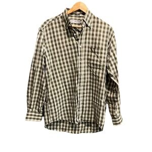 Luciano Barbera Plaid Men's Long Sleeve Button‎ Down Shirt Size 41 | 16